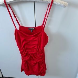 Express Shirred Tank in cherry red EUC